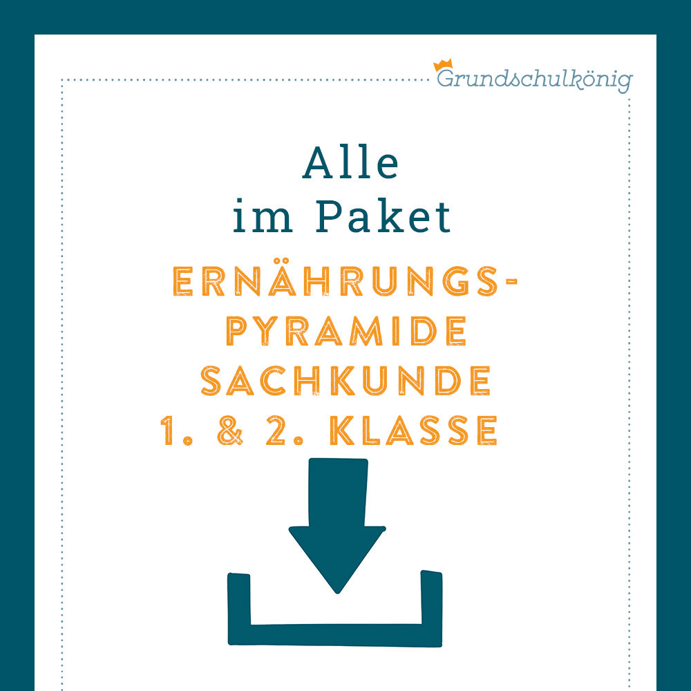 Königspaket: Ernährungspyramide (Sachkunde) - inklusive Test