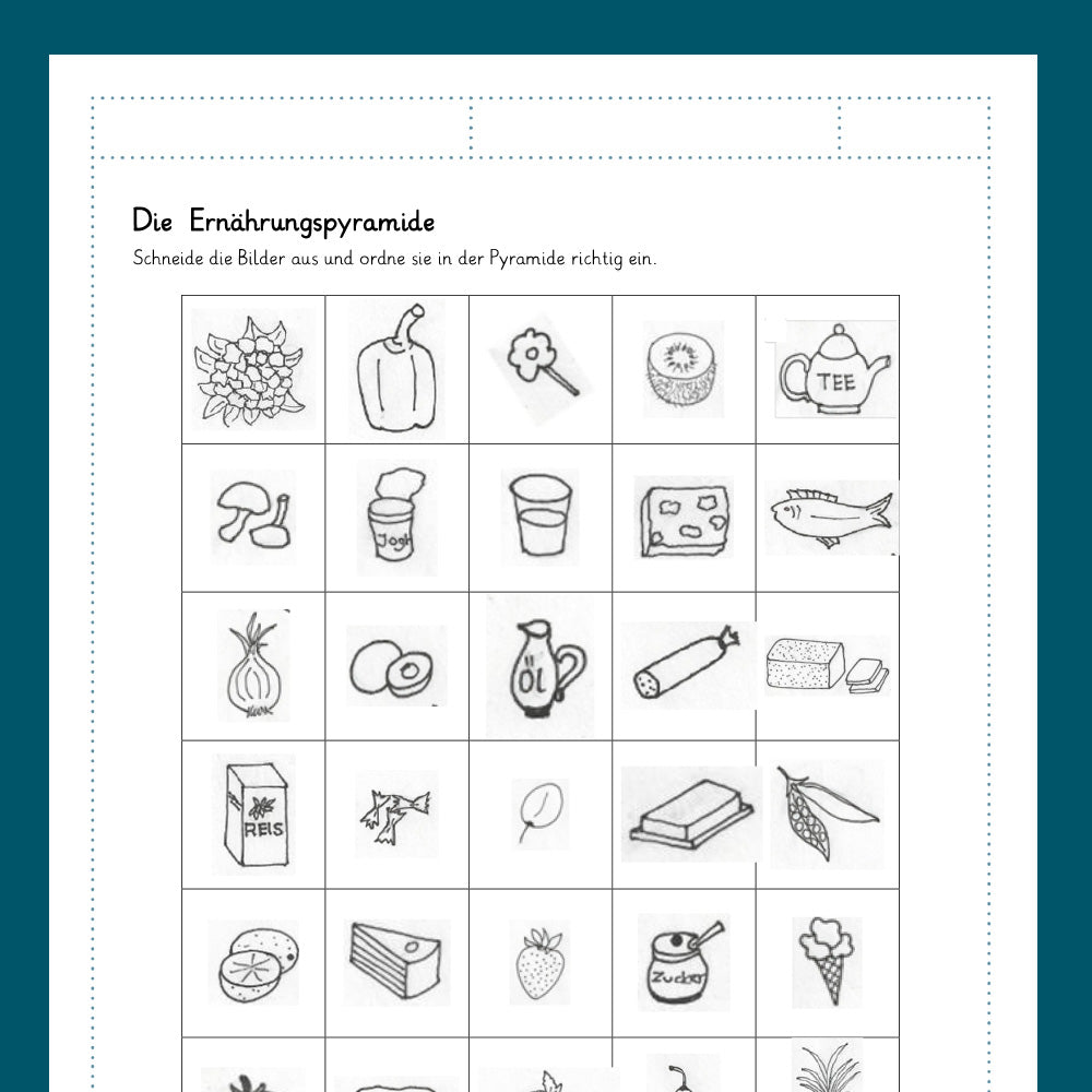 Königspaket: Ernährungspyramide (Sachkunde) - inklusive Test