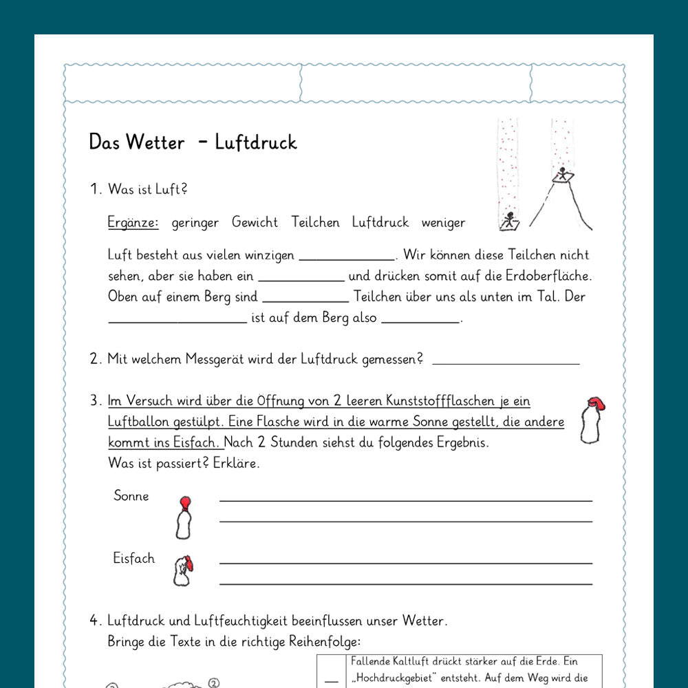 Königspaket: Wetter (Sachkunde, 3.& 4. Klasse)