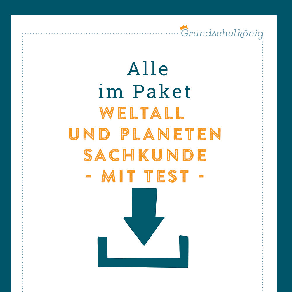 Königspaket: Weltall und Planeten (Sachkunde) - inklusive Test