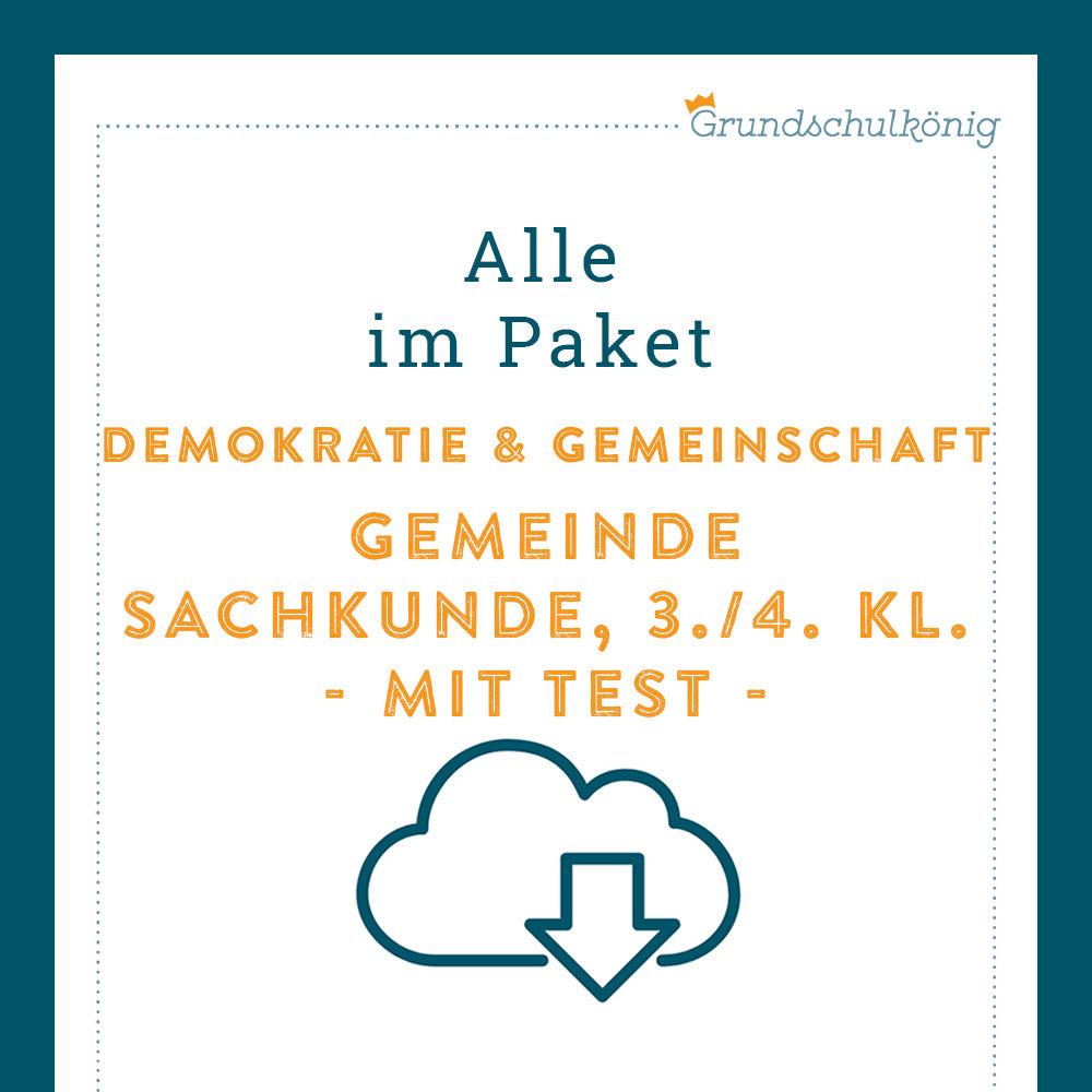 Königspaket: Gemeinde / Stadt (Sachkunde) - inklusive Test