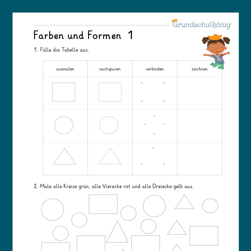Königspaket: Farben und Formen (Vorschule)