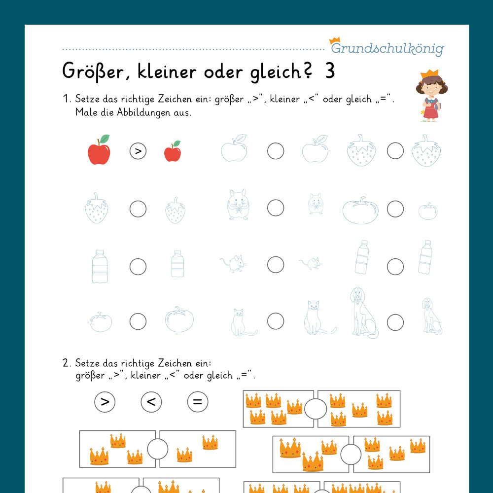 Königspaket: Größenvergleich (Vorschule)