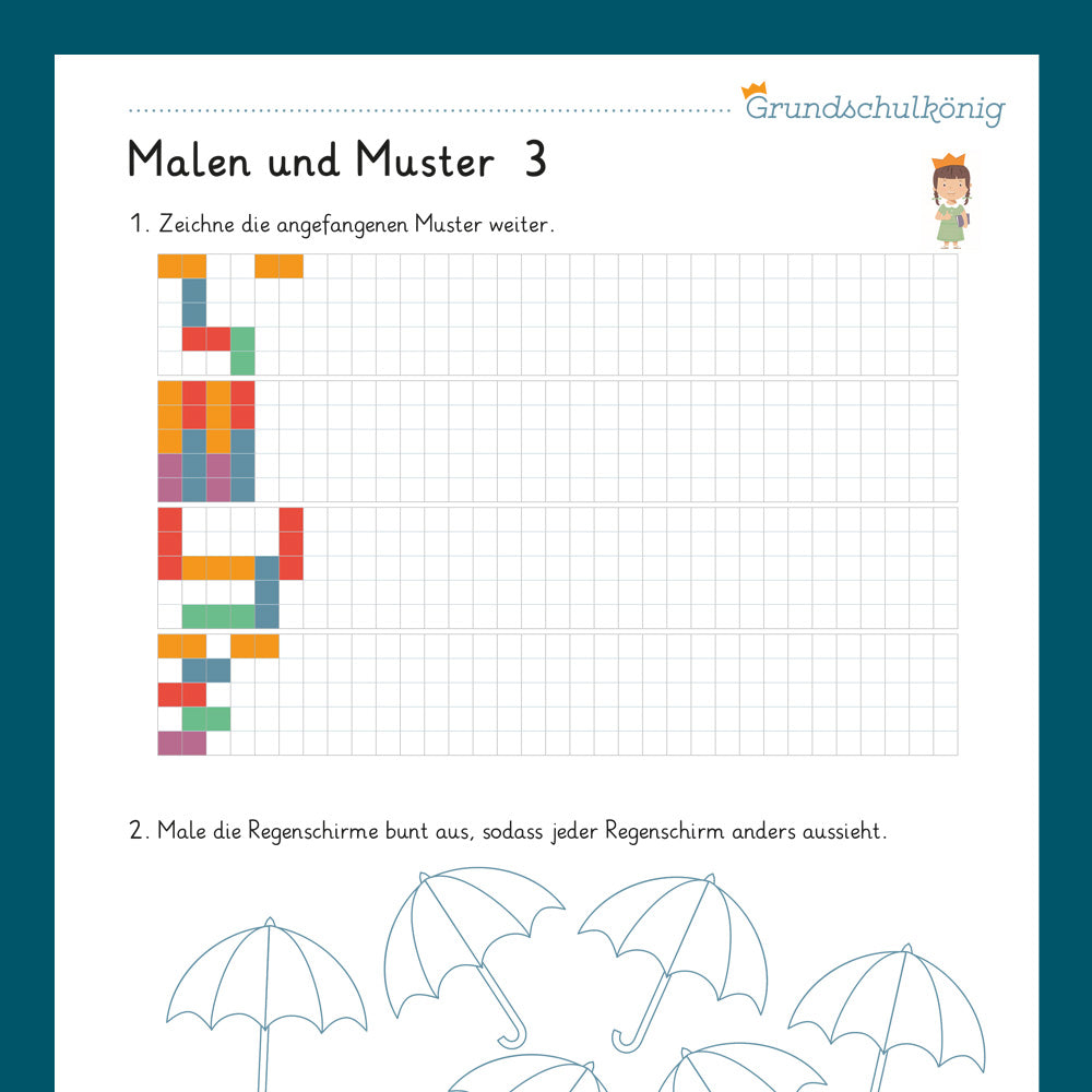 Königspaket: Malen und Muster (Vorschule)