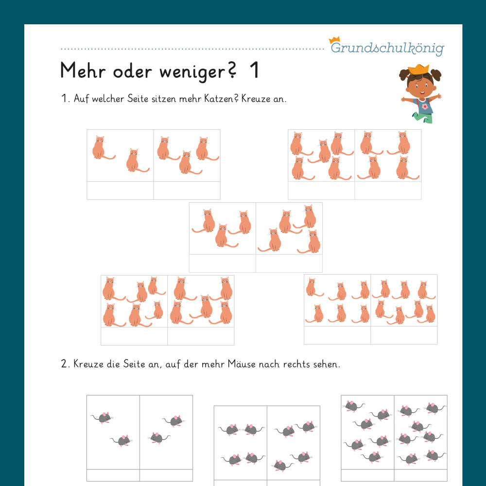 Königspaket: Mehr oder weniger? (Vorschule)