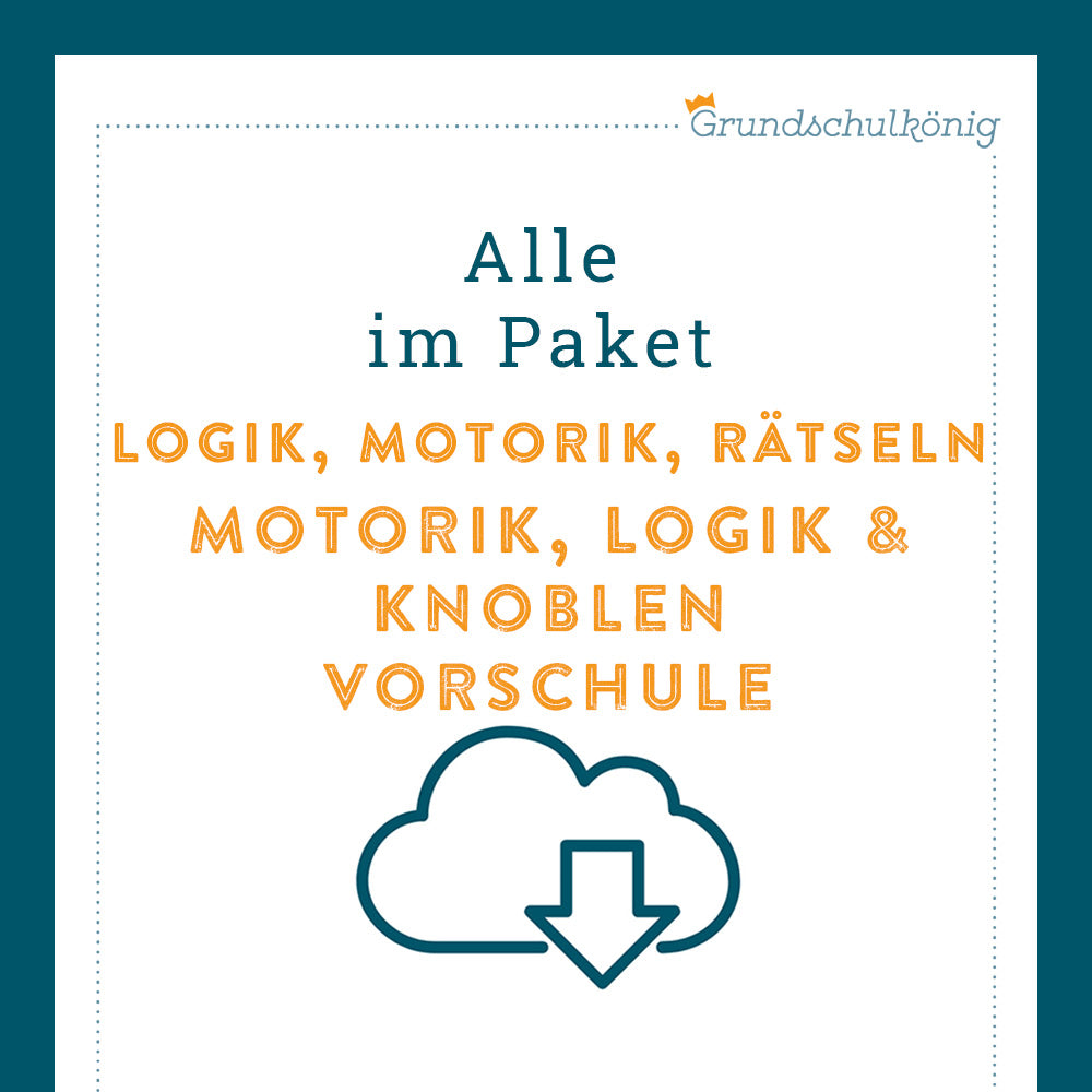 Königspaket: Motorik, Logik & Knobeln (Vorschule)
