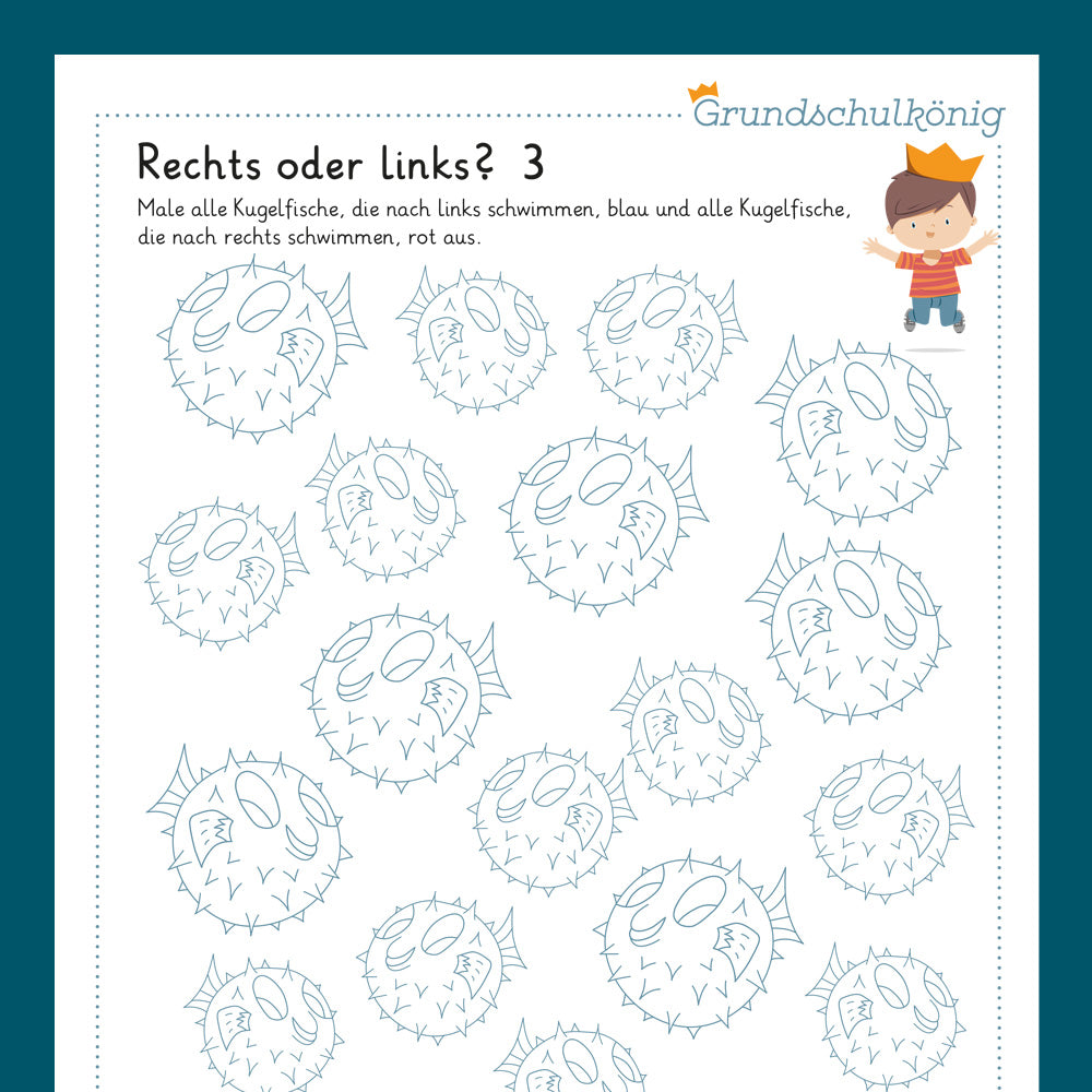 Königspaket: Rechts oder links? Fische (Vorschule)