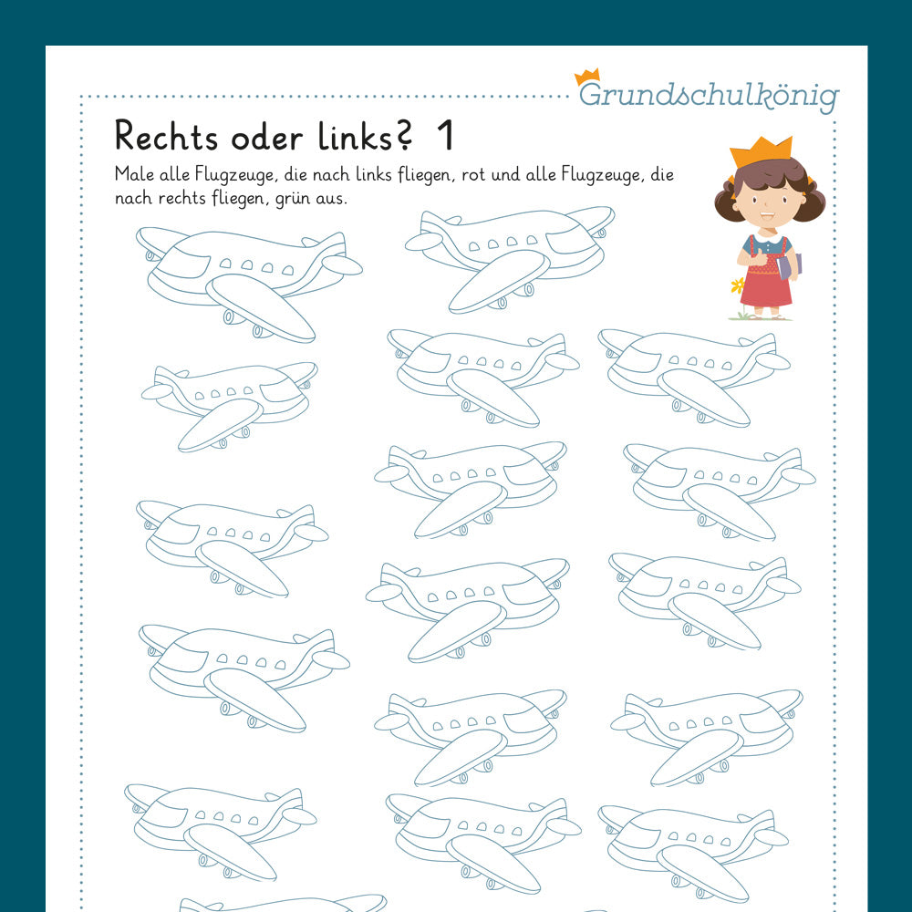 Königspaket: Rechts oder links? Fliegen (Vorschule)