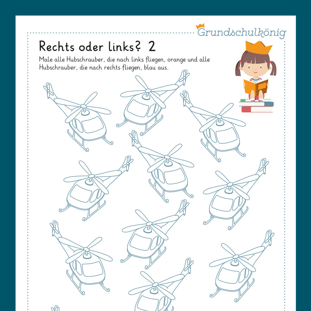 Königspaket: Rechts oder links? Fliegen (Vorschule)