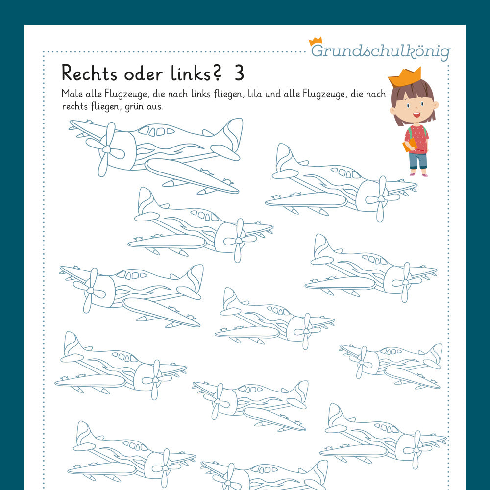 Königspaket: Rechts oder links? Fliegen (Vorschule)