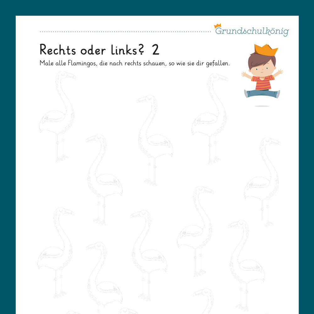 Königspaket: Rechts oder links? Tiere (Vorschule)