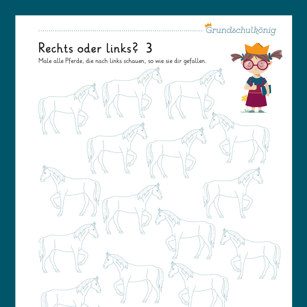Königspaket: Rechts oder links? Tiere (Vorschule)
