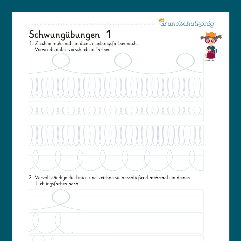 Königspaket: Schwungübungen (Vorschule)