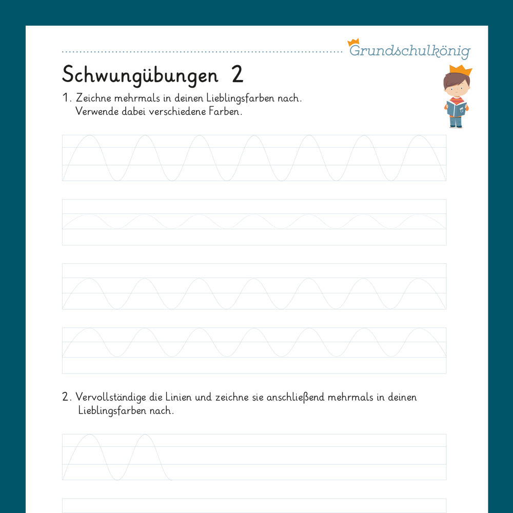 Königspaket: Schwungübungen (Vorschule)