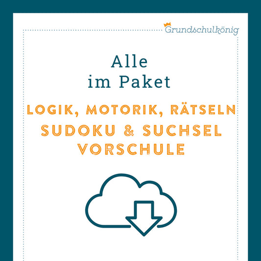 Königspaket: Sudoku & Suchsel (Vorschule)