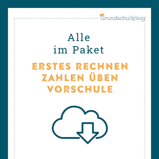 Königspaket: Erste Zahlen üben (Vorschule)