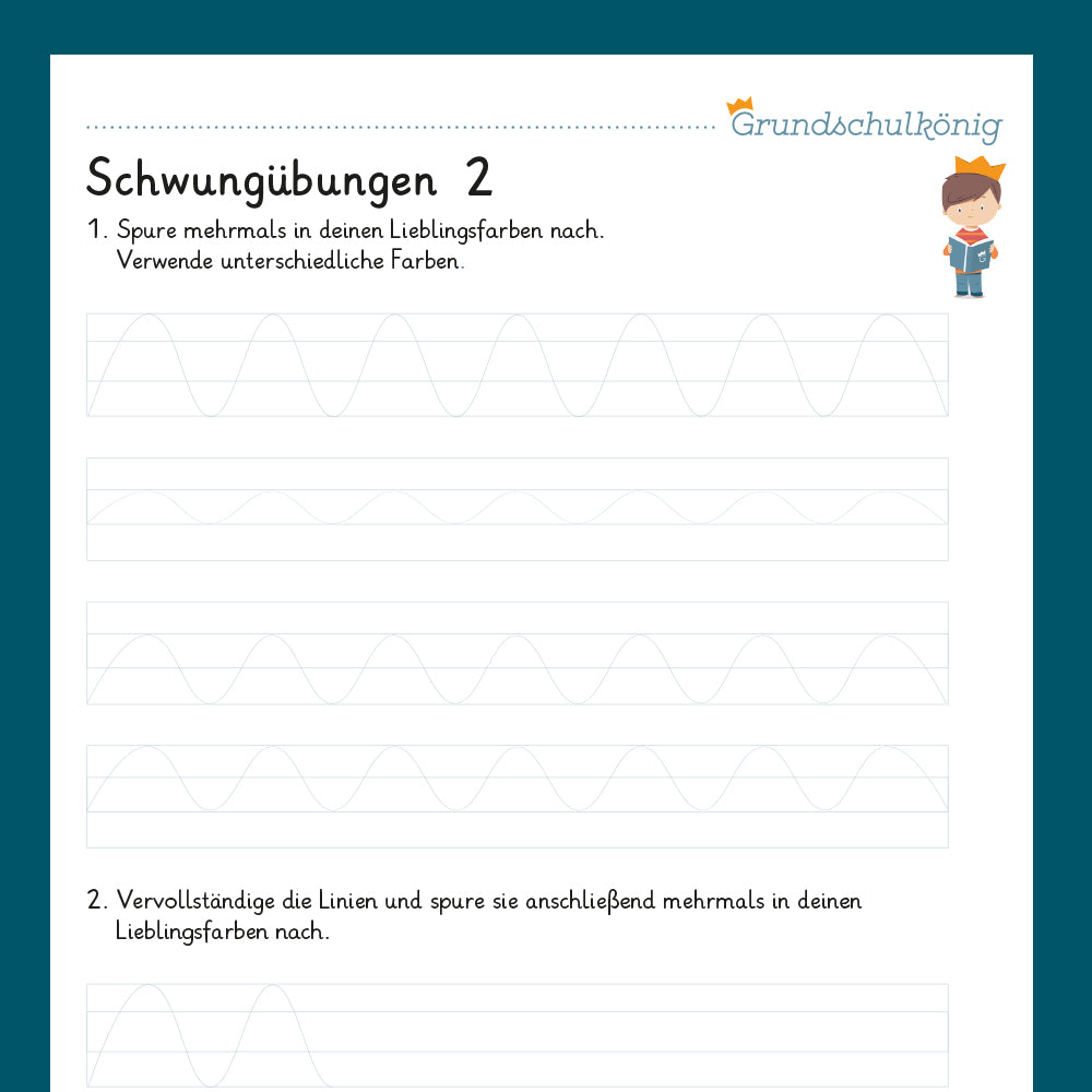 Königspaket: Schwungübungen (Vorschule)