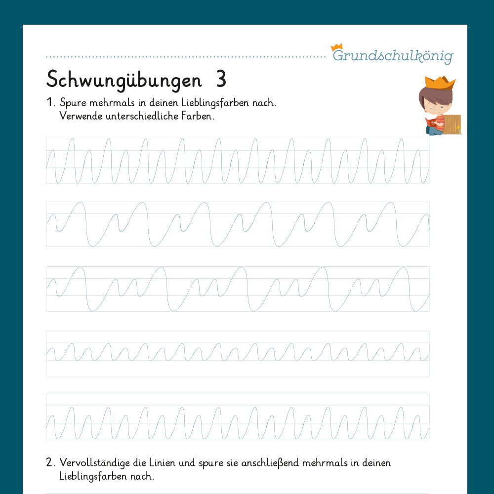 Königspaket: Schwungübungen (Vorschule)