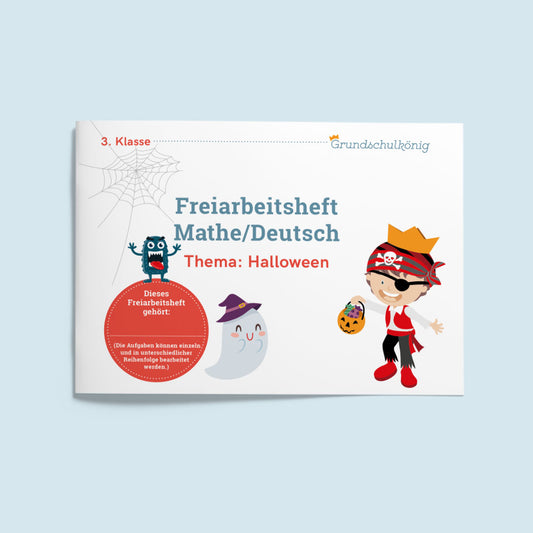 Free work book for grade 3: Halloween (Math &amp; German)