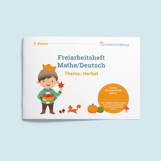 Free work book for grade 3: Autumn (Math &amp; German)