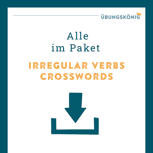 Königspaket: Simple Past - irregular verbs - Crosswords (Englisch, 5. Klasse)