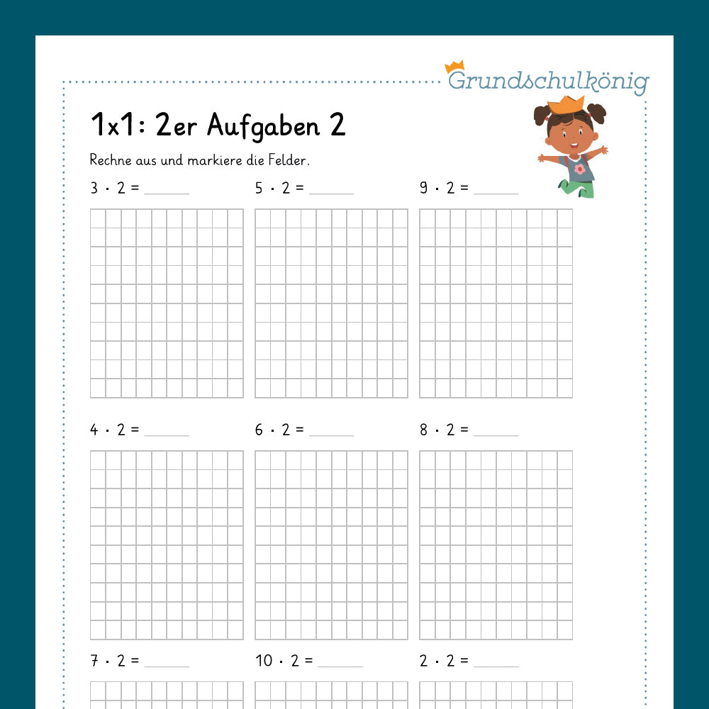 Königspaket: 2er 1x1 (Mathe, 2. Klasse) - inklusive Test