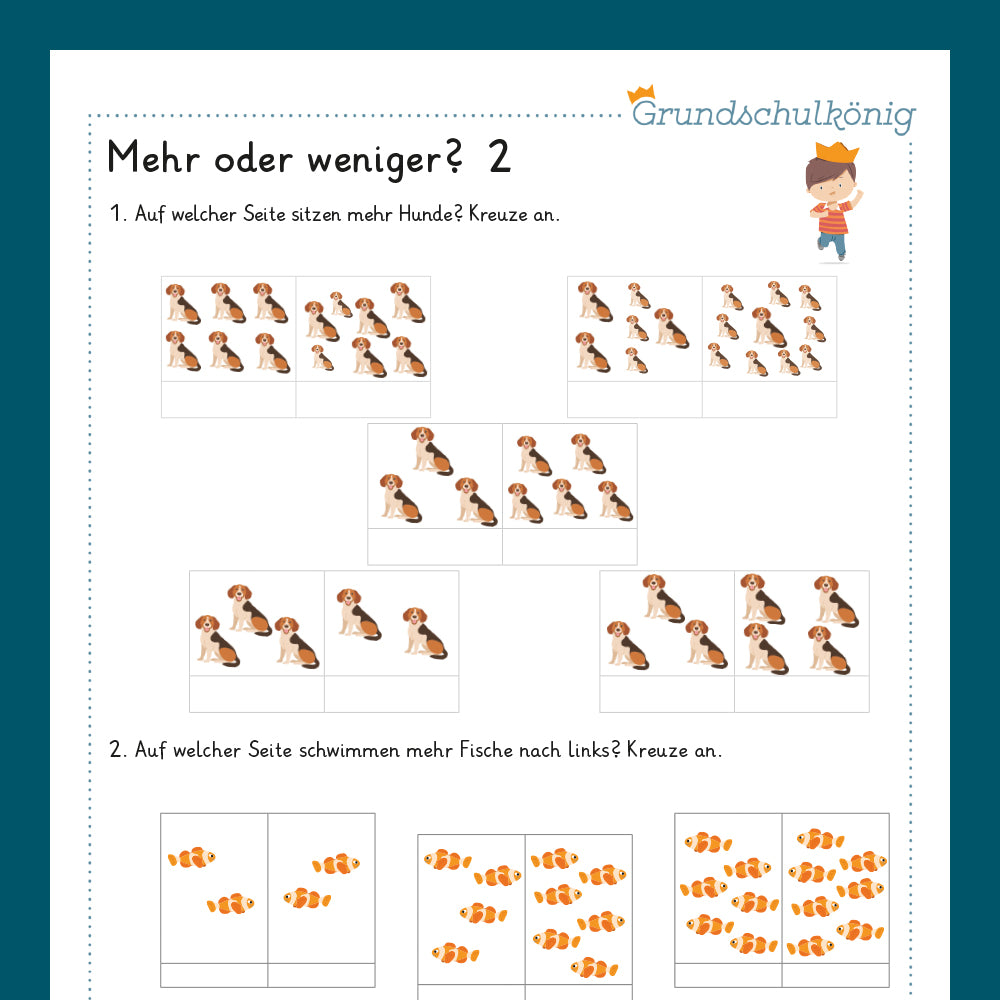 Königspaket Mehr oder weniger? (Vorschule)