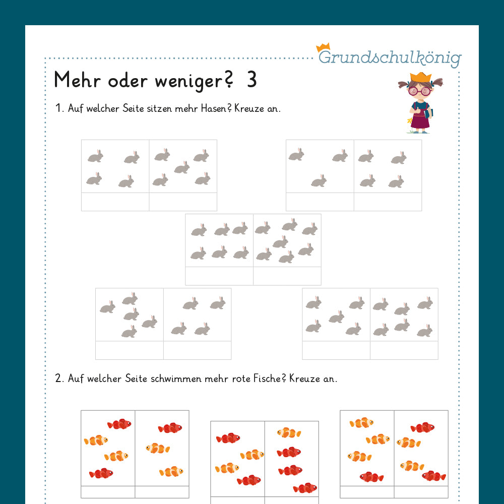 Königspaket Mehr oder weniger? (Vorschule)