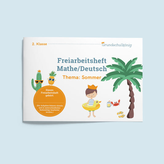 Free work book for grade 2: Summer (Math &amp; German)