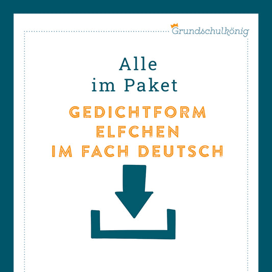 Königspaket: Elfchen (Deutsch, 3. & 4. Klasse)