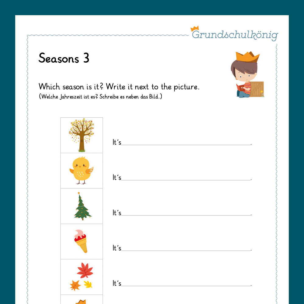 Königspaket: seasons (Englisch, 3. & 4. Klasse) – Grundschulkönig GmbH