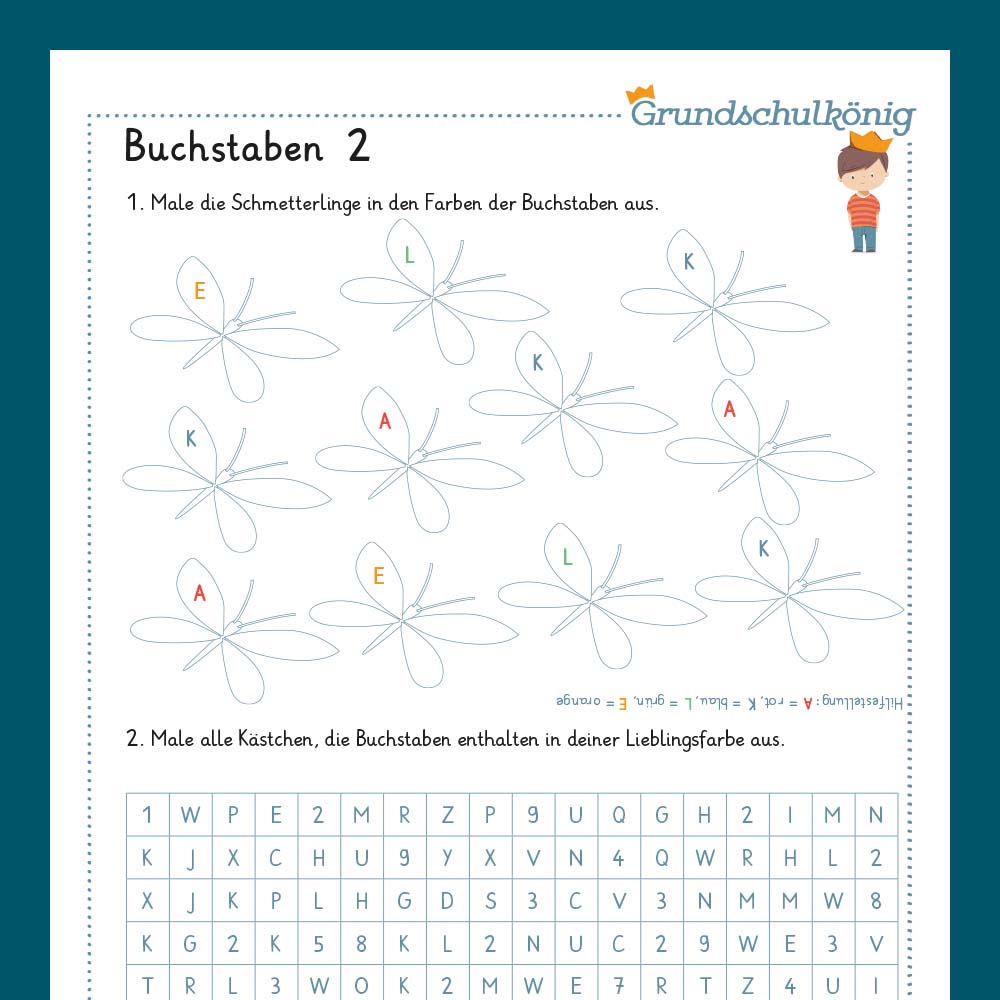 Königspaket: Erste Buchstaben (Vorschule)