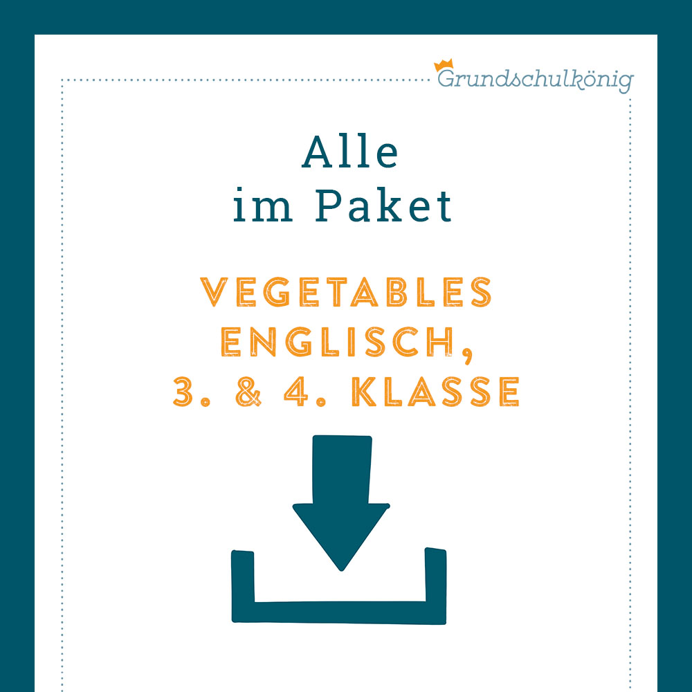 Königspaket: vegetables (Englisch, 3. & 4. Klasse)