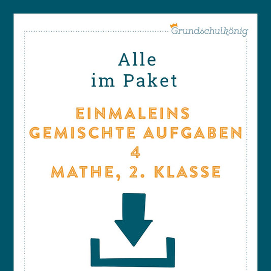 King's Package: Mixed 1x1 Tasks - Part 4 (Math, 2nd Grade)
