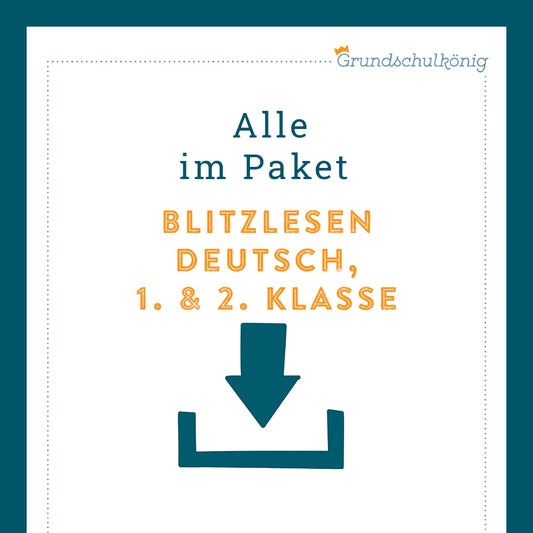 Königspaket: Blitzlesen (Deutsch, 1. &. 2. Klasse)