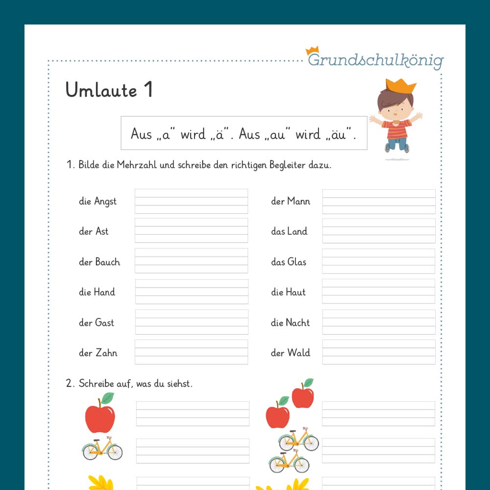 Königspaket: Rechtschreibung - Umlaut / Diphtong (Deutsch, 1. & 2. Klasse)