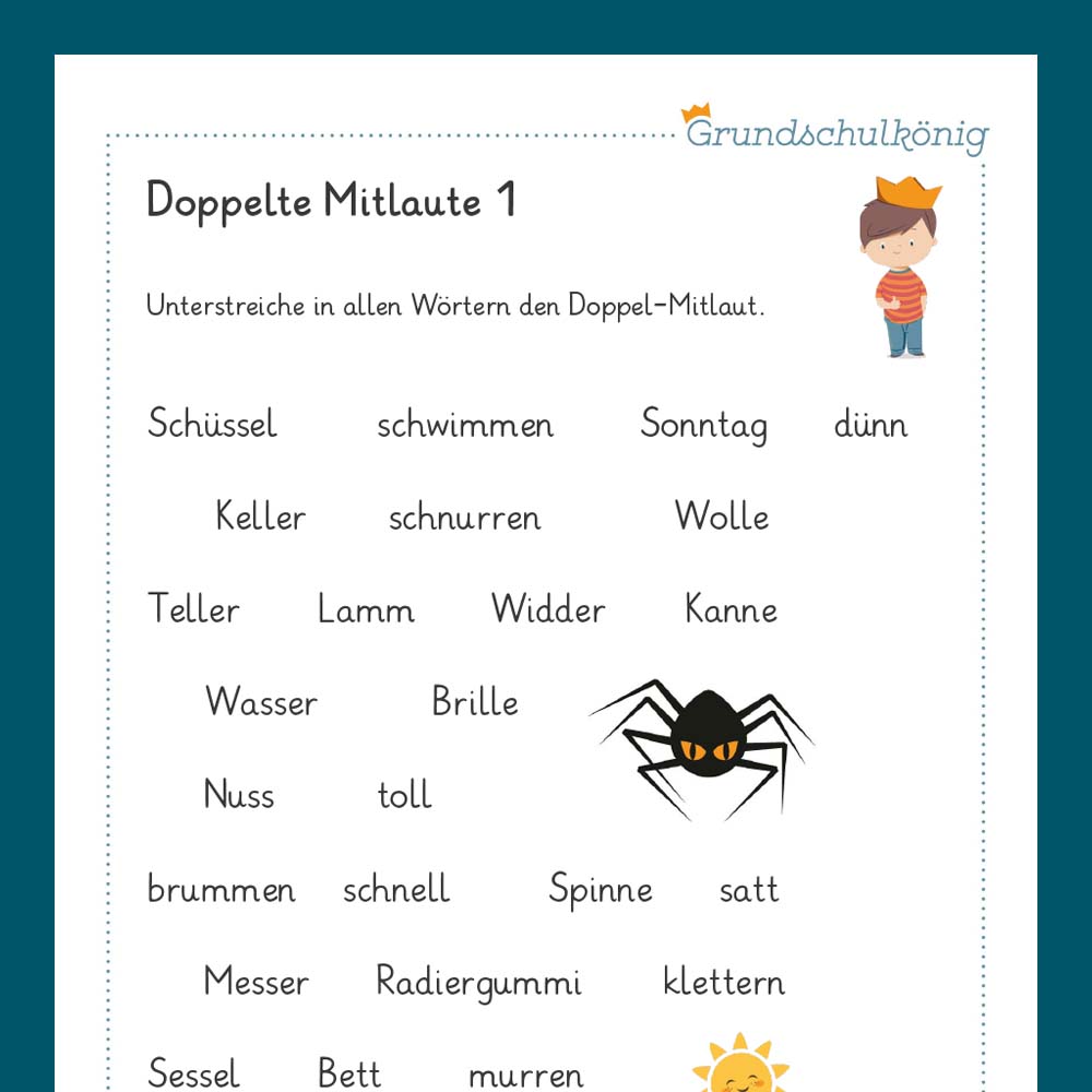 Königspaket: Rechtschreibung - doppelte Konsonanten (Deutsch, 1. &amp; 2 ...