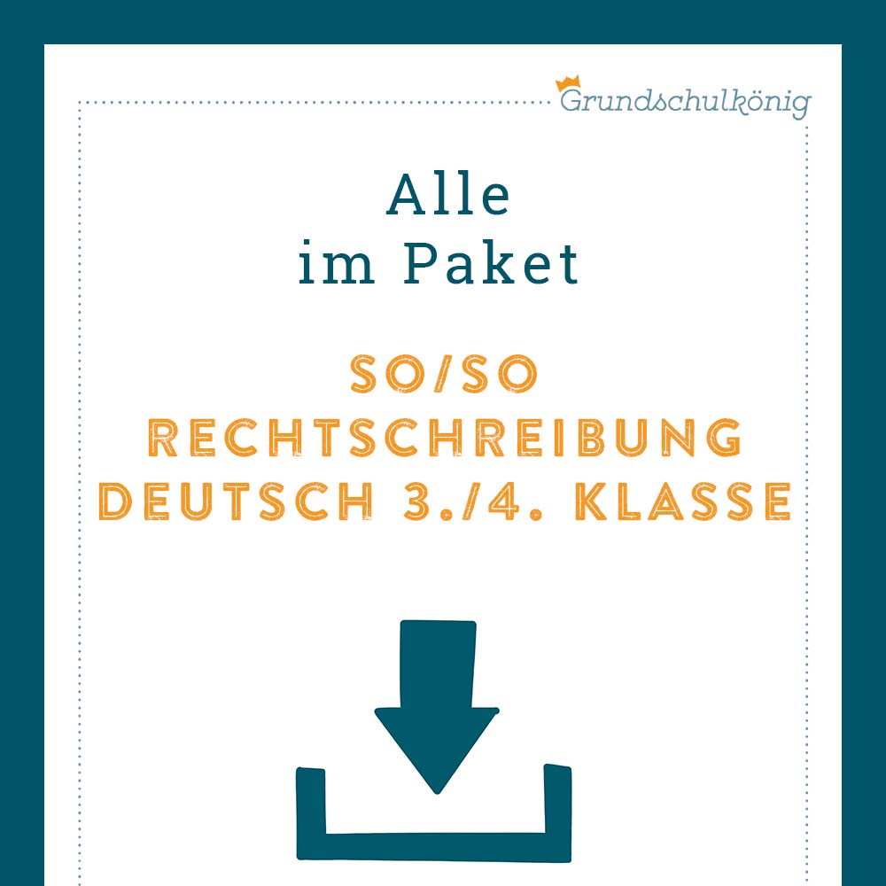 Königspaket: Rechtschreibung - gemischte Aufgaben (Deutsch, 3. & 4. Klasse)