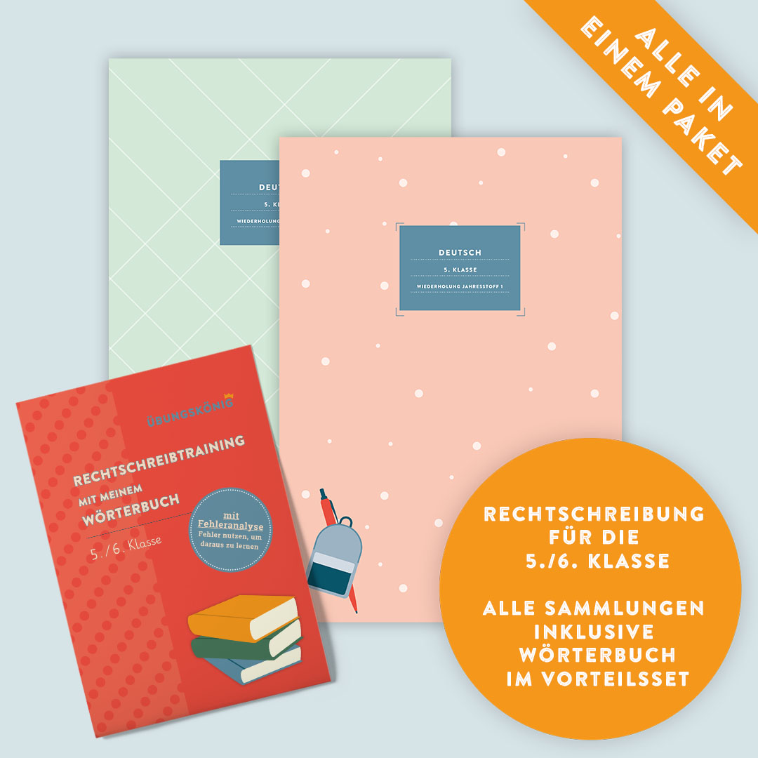 Günstiger im Set: Deutsch, Rechtschreibung, 5. & 6. Klasse, inklusive Wörterbuch-Training