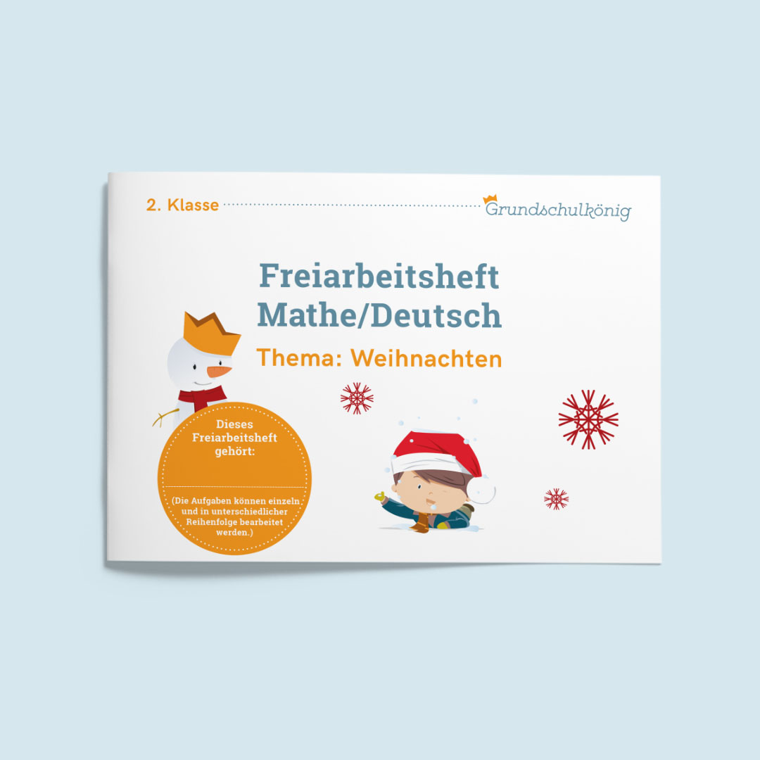 Freiarbeitsheft für die 2. Klasse: Weihnachten (Mathe & Deutsch)