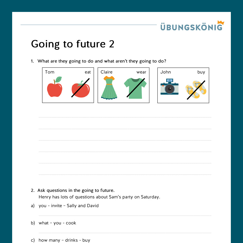 Königspaket: Futur mit going to (Englisch, 6. Klasse) - inklusive Test