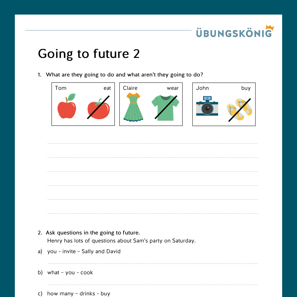 Königspaket: Futur mit going to (Englisch, 6. Klasse) - inklusive Test!