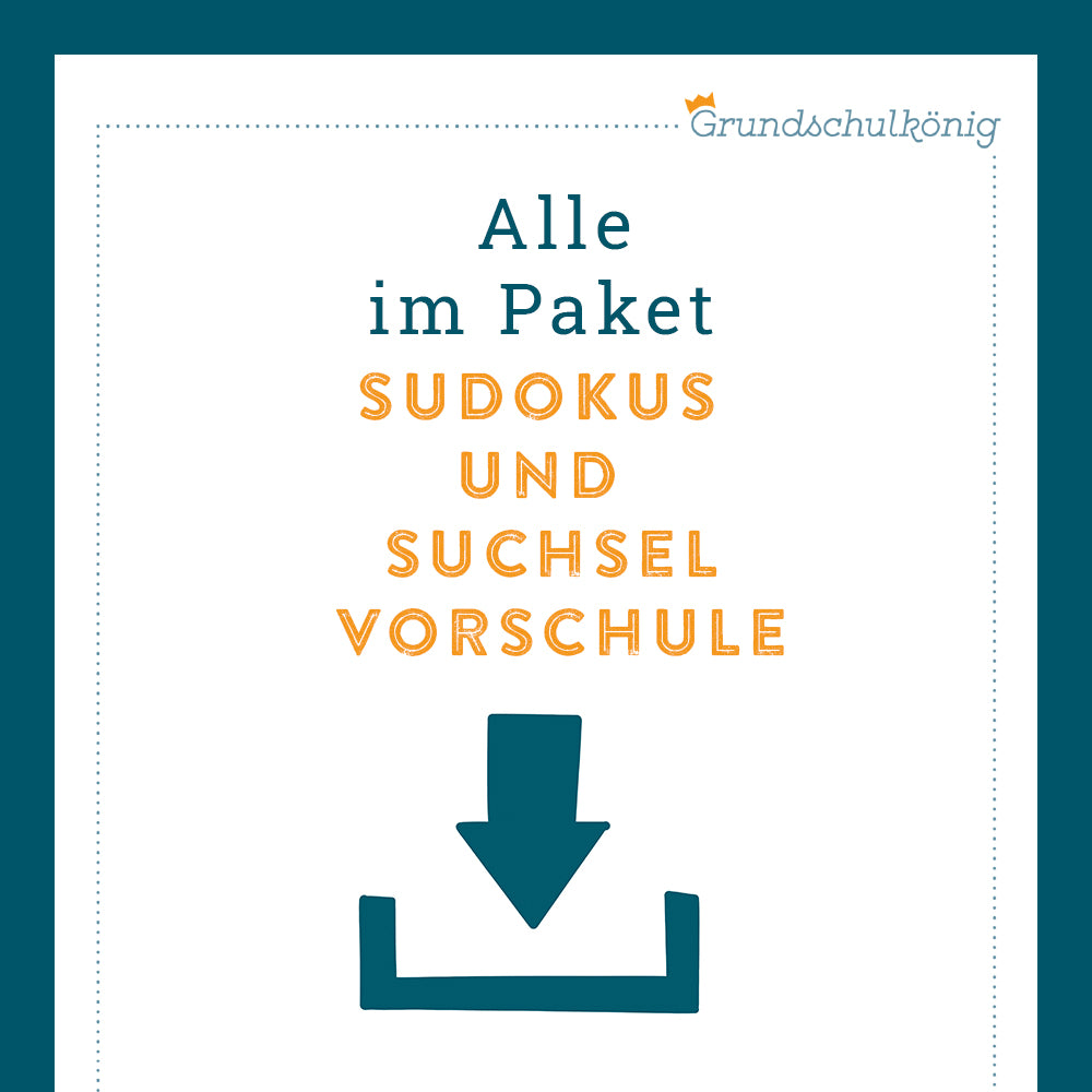 Freebie: Königspaket Sudoku & Suchsel (Vorschule)