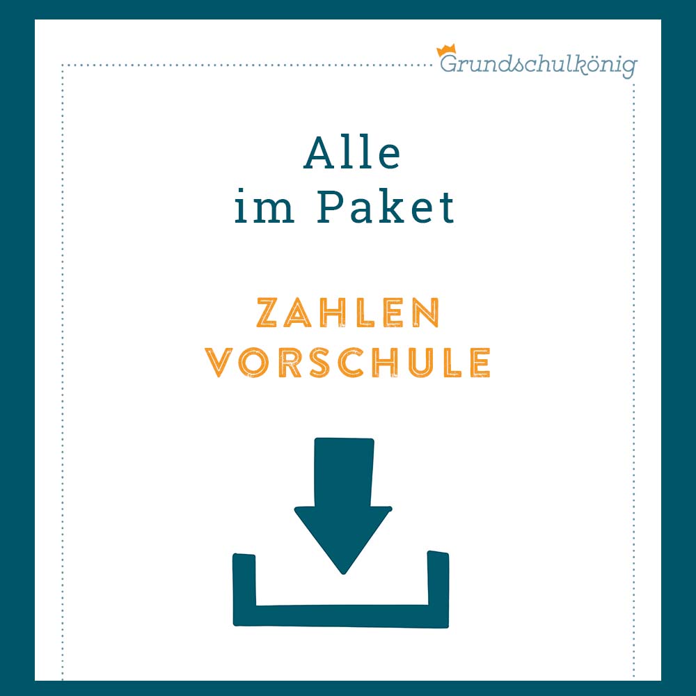 Königspaket: Erste Zahlen üben (Vorschule)