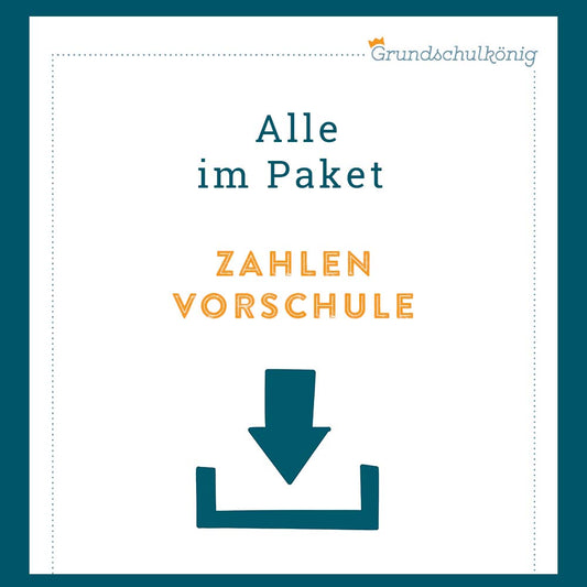 Freebie: Königspaket: Erste Zahlen üben (Vorschule)