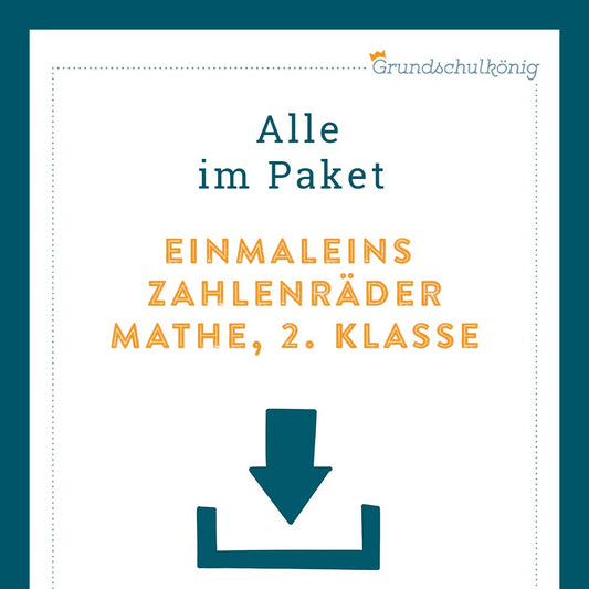 Königspaket: Zahlenräder mit 1x1 (Mathe, 2. Klasse)