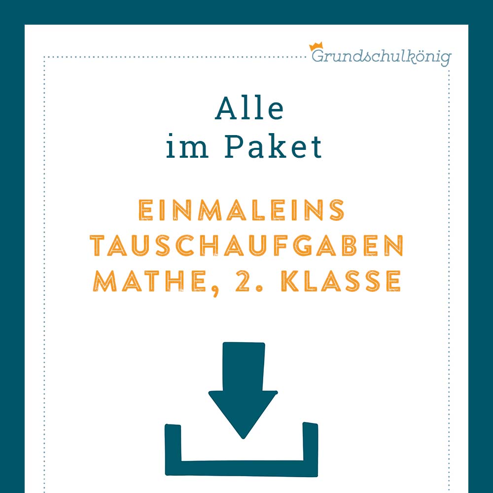 Königspaket: Tauschaufgaben im 1x1 (Mathe, 2. Klasse)