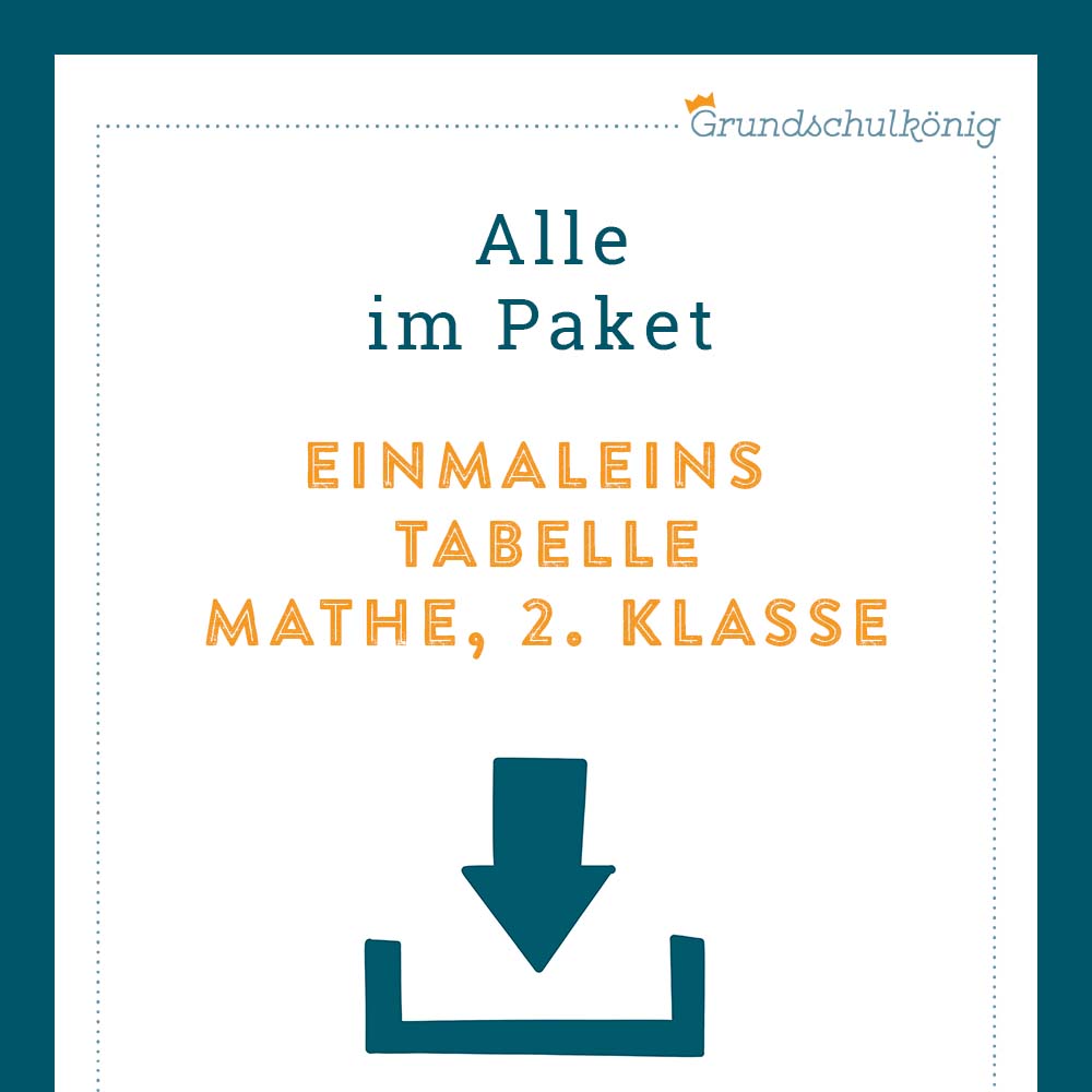 Königspaket: Tabellen Im 1x1 (Mathe, 2. Klasse) – Grundschulkönig GmbH