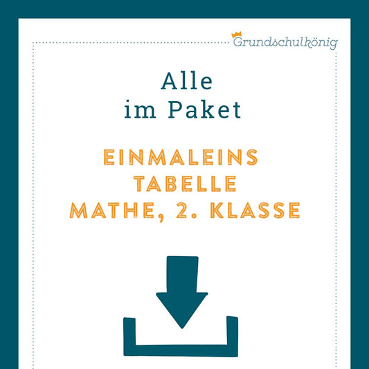 Königspaket: Tabellen im 1x1 (Mathe, 2. Klasse)