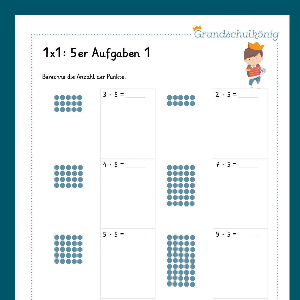 Königspaket: 5er 1x1 (Mathe, 2. Klasse) - inklusive Test